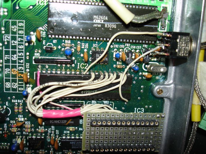 Completed external RAM connections