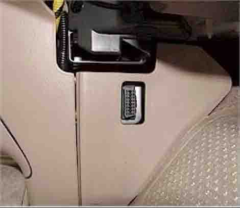 Behind the Front of the Center Console Access Plug