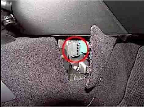 Behind the Center Console Cup Holder