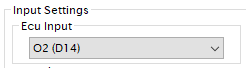 ECU PIN selection interface showing D14 pin