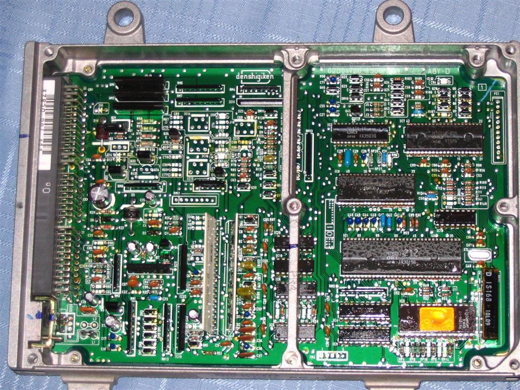 Complete board view of the OBD1 PR4 ECU assembly