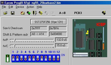 SST 27SF256 Erase Jumper Configuration