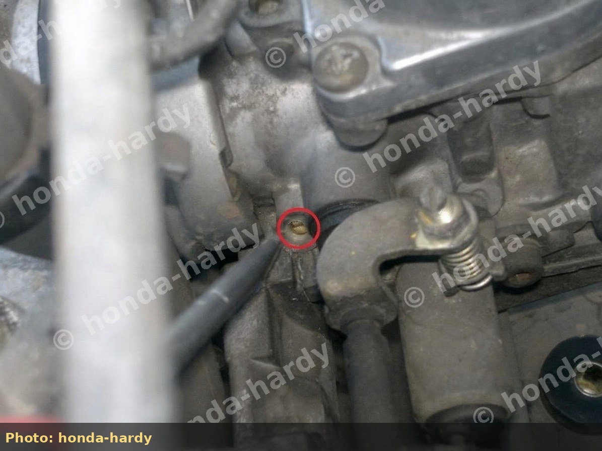 D14A1 idle mixture screw under blanking