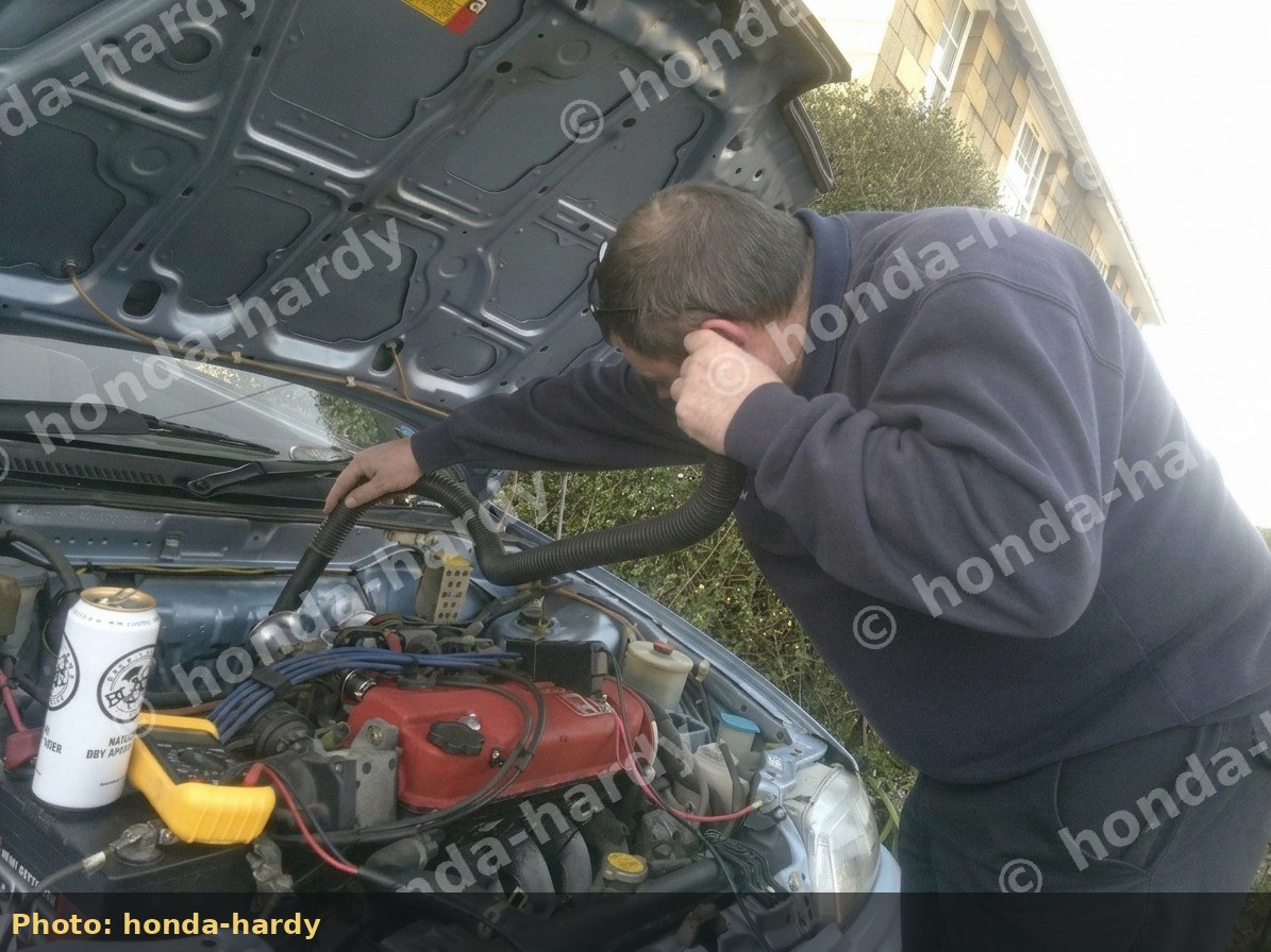 Hose-to-ear dual carb balancing method