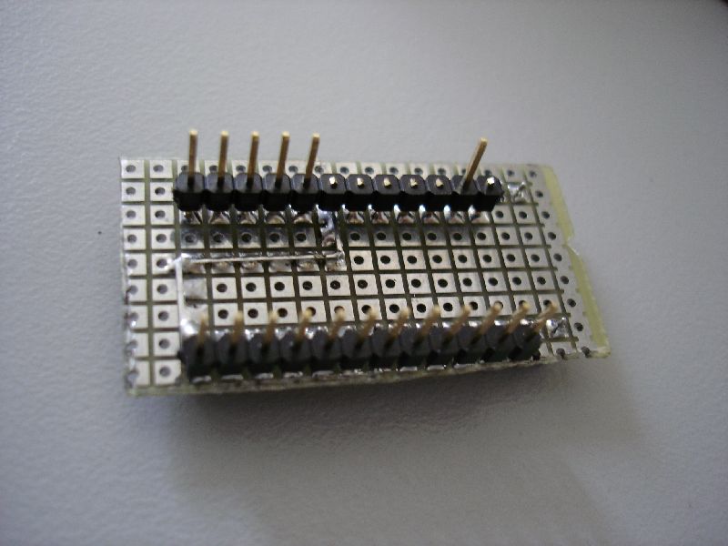 EPROM socket daughterboardâbottom view