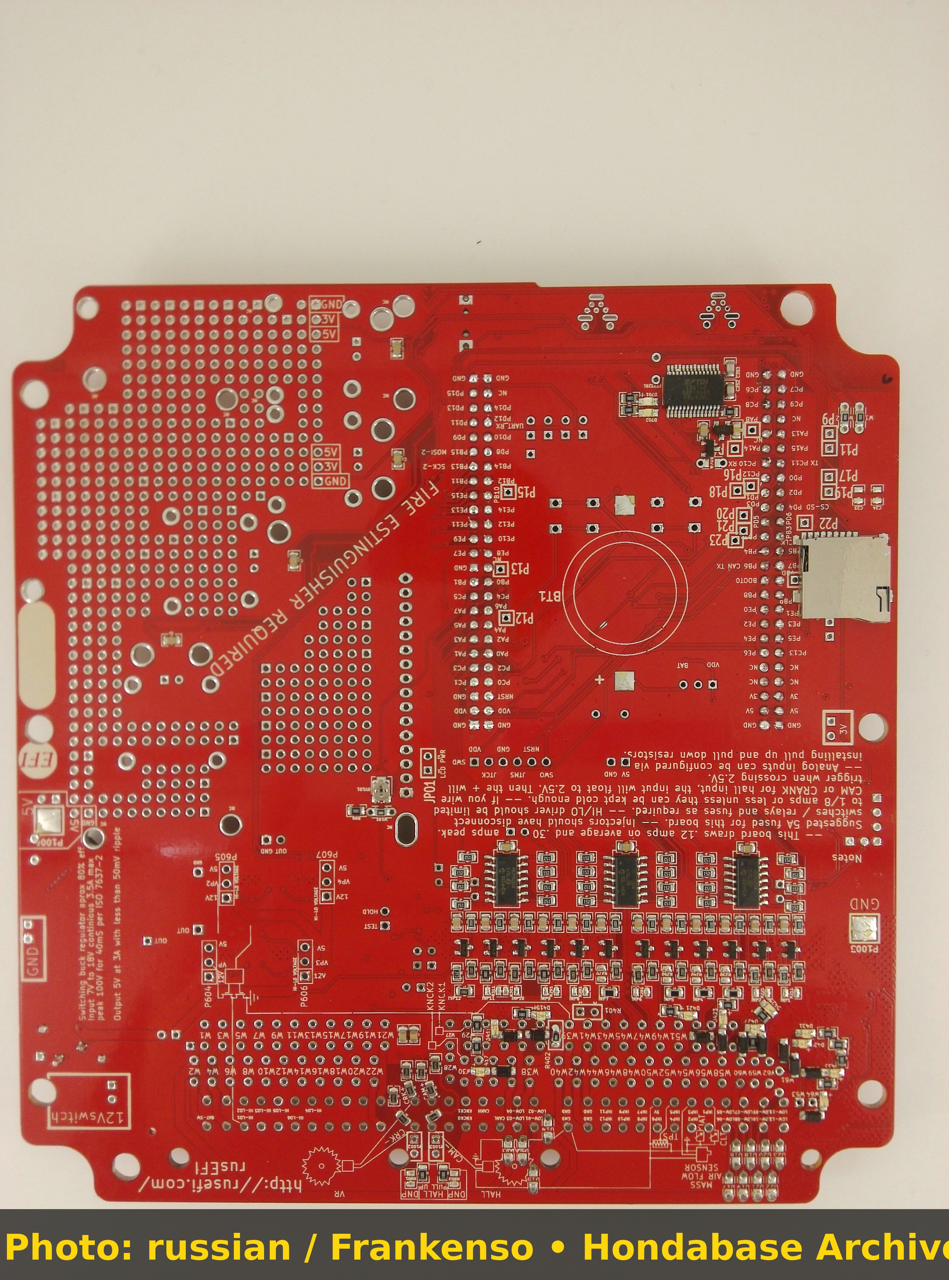 Frankenso ECU Board Rear View
