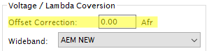 Offset correction interface