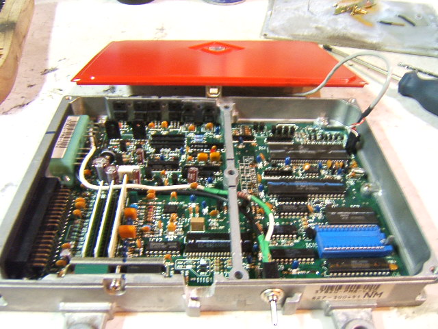 Rear view of the completed harness plugs