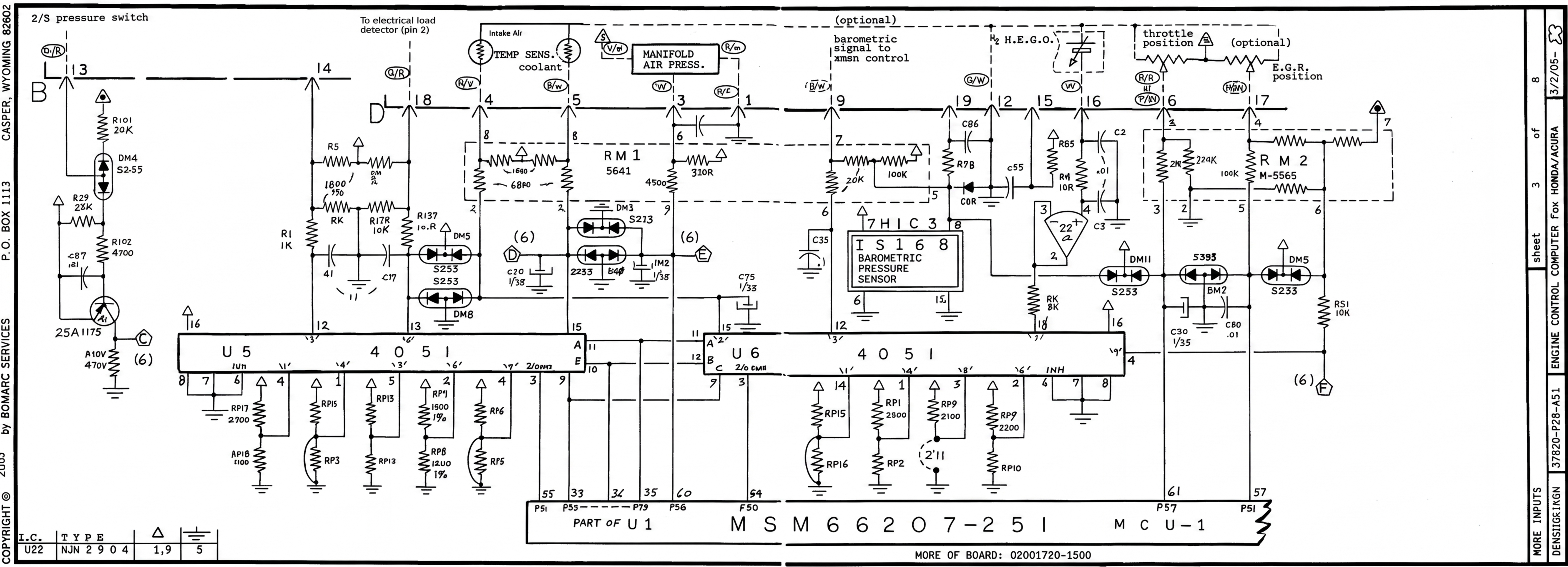 Sheet 3 analog inputs