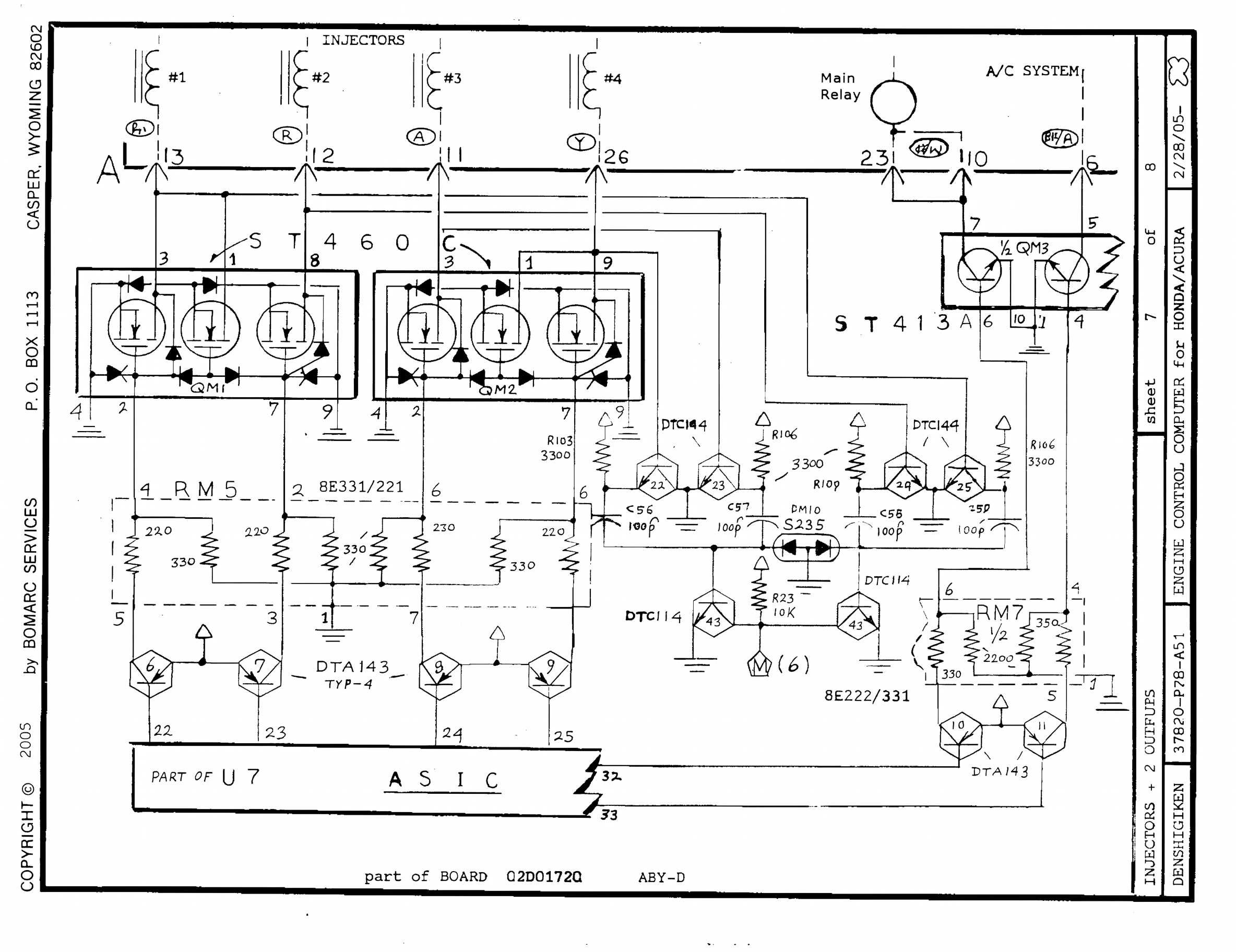 Sheet 7 injectors